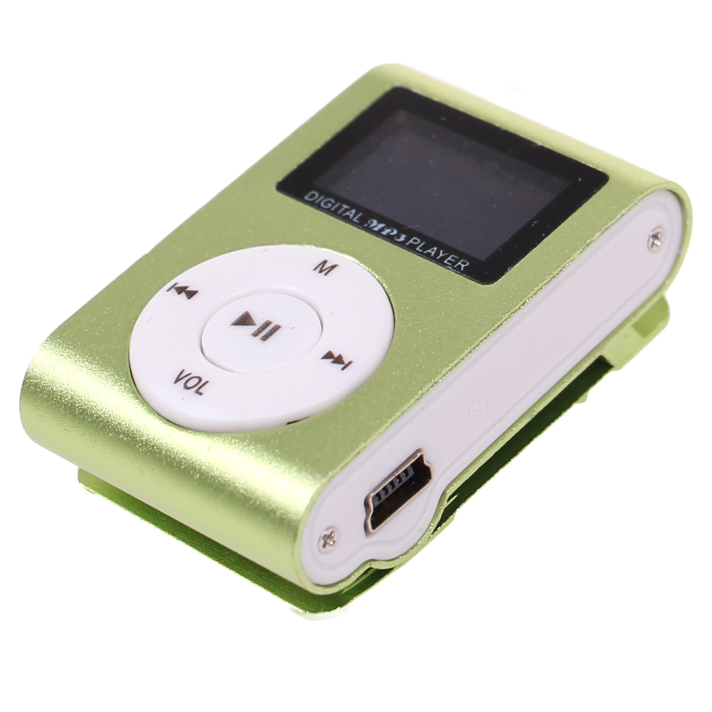 Mini MP3 přehrávač s displejem zelený - náhľad 2
