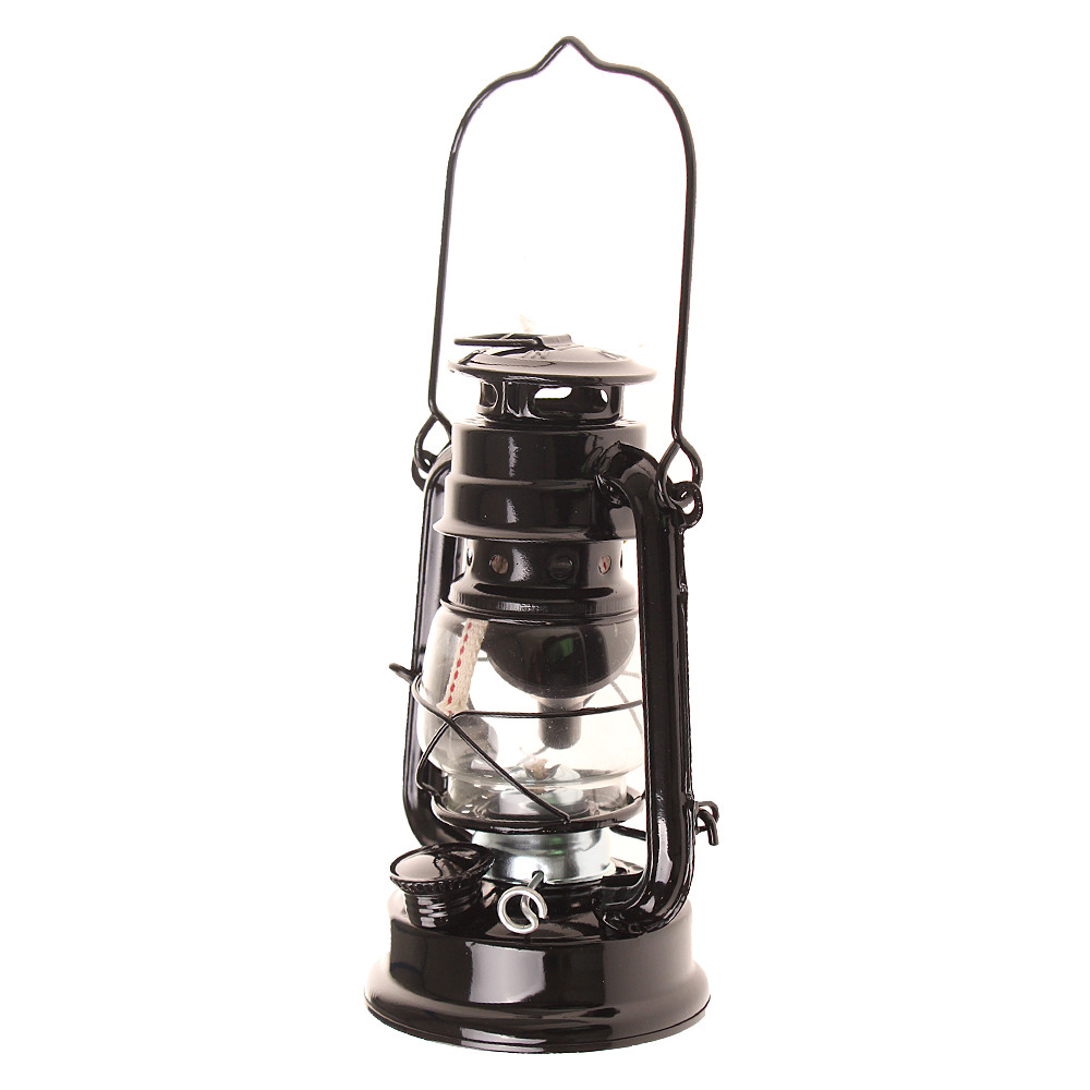 Petrolejová lampa 25 cm černá - náhľad 4