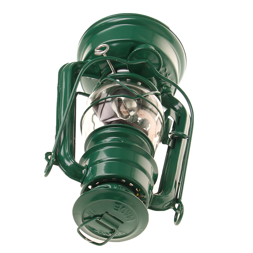 Petrolejová lampa 19 cm zelená - náhľad 3