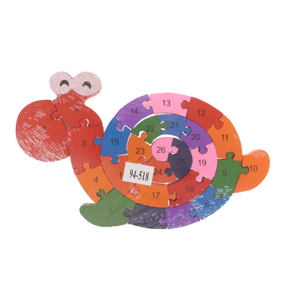 Vzdělávací dřevěné puzzle šnek - náhľad 2