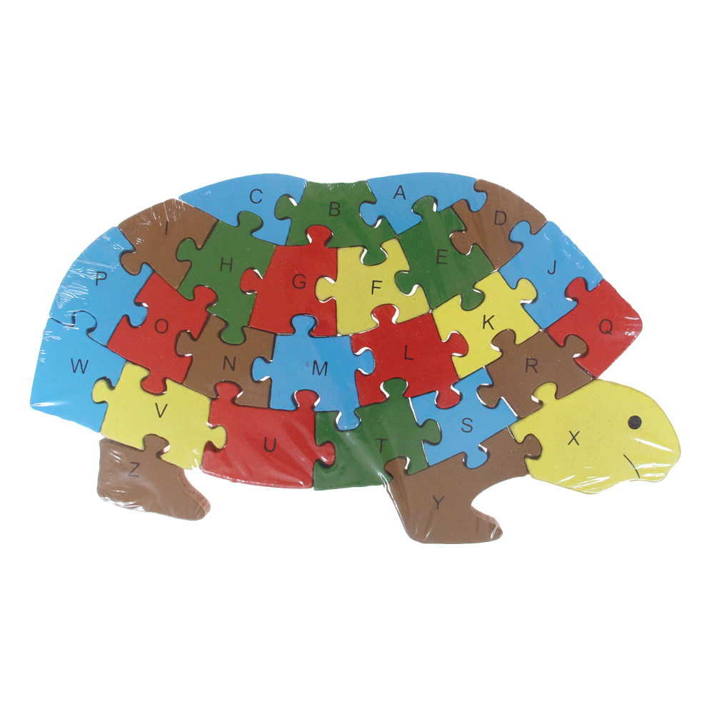 Vzdělávací dřevěné puzzle želva - náhľad 1