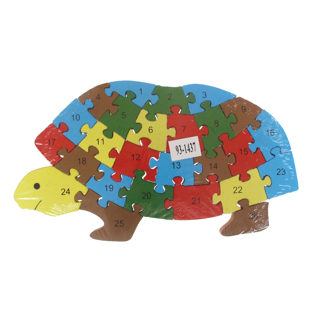 Vzdělávací dřevěné puzzle želva - náhľad 2