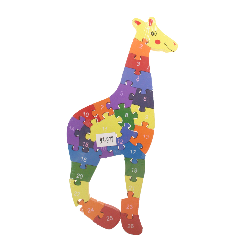 Vzdělávací dřevěné puzzle žirafa var.5 - náhľad 2