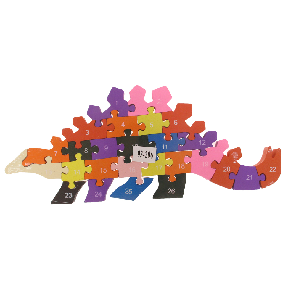 Vzdělávací dřevěné puzzle dinosaurus var.1 - náhľad 2