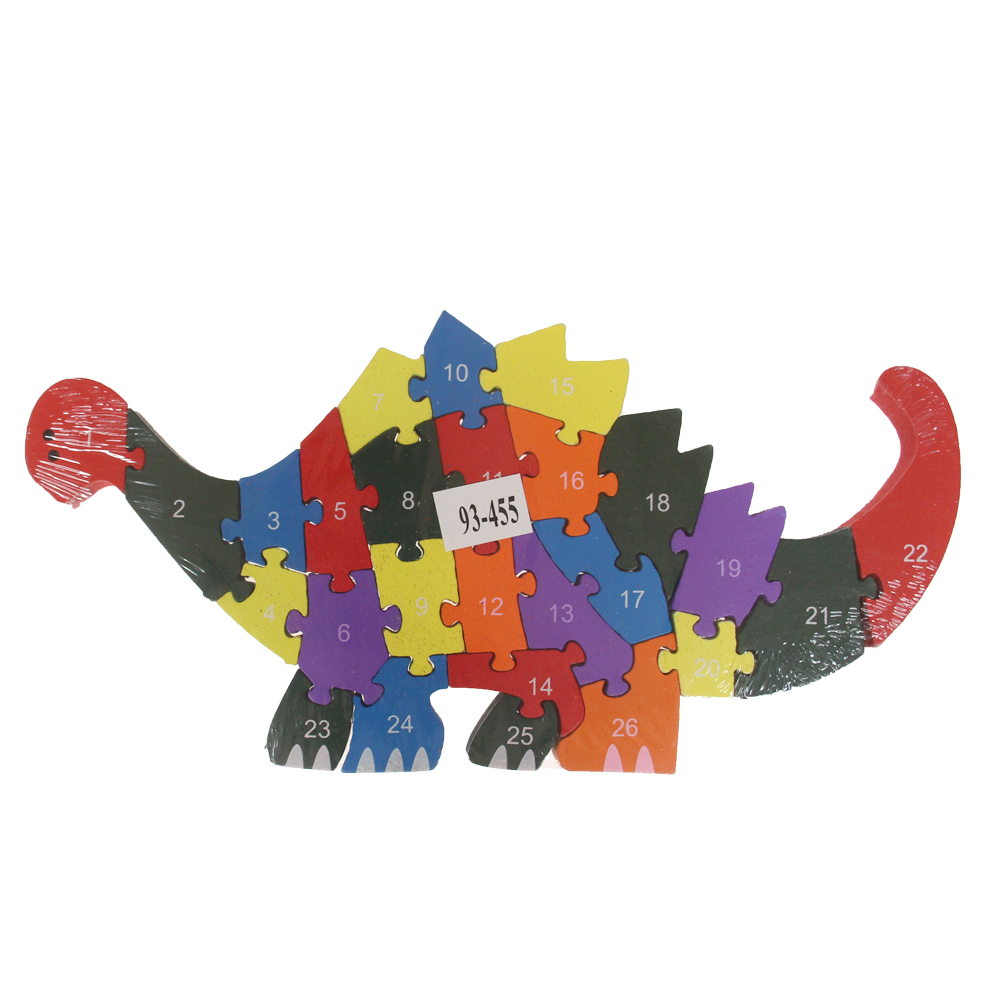 Vzdělávací dřevěné puzzle dinosaurus var.2 - náhľad 1