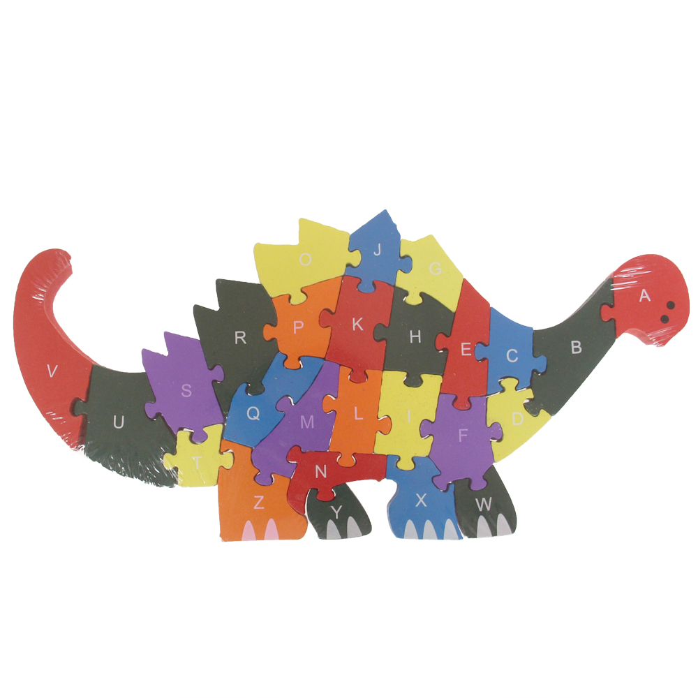 Vzdělávací dřevěné puzzle dinosaurus var.2 - náhľad 2