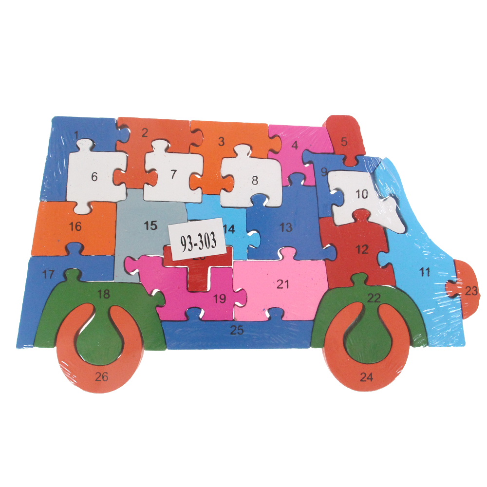 Vzdělávací dřevěné puzzle dodávka - náhľad 2