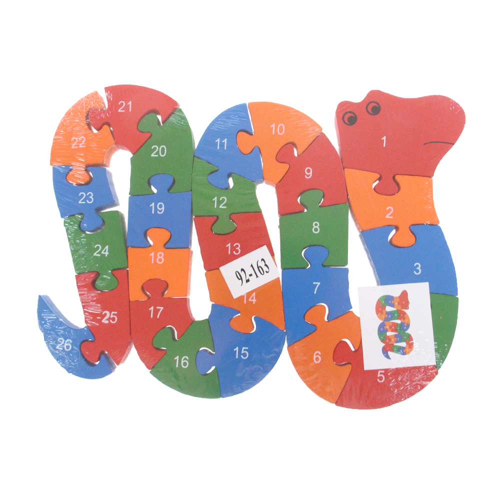Vzdělávací dřevěné puzzle had var.2 - náhľad 2