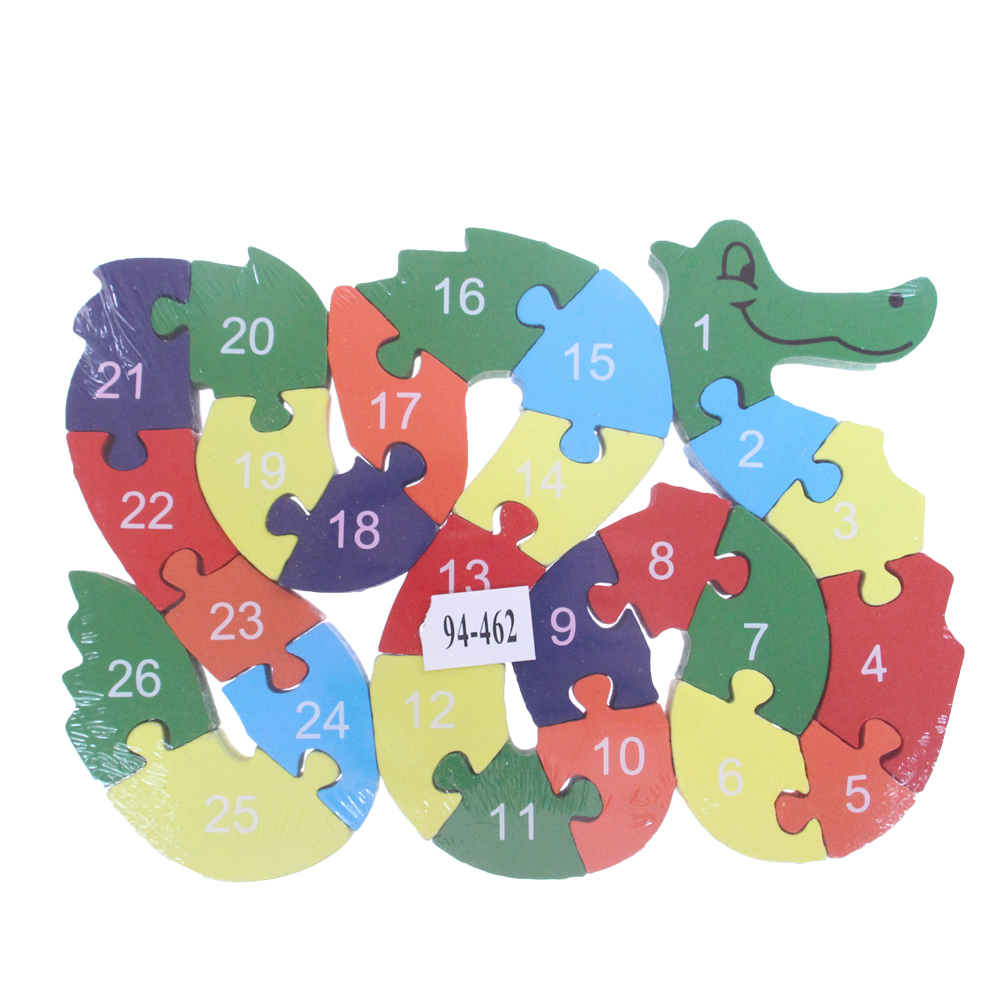 Vzdělávací dřevěné puzzle had var.3 - náhľad 1