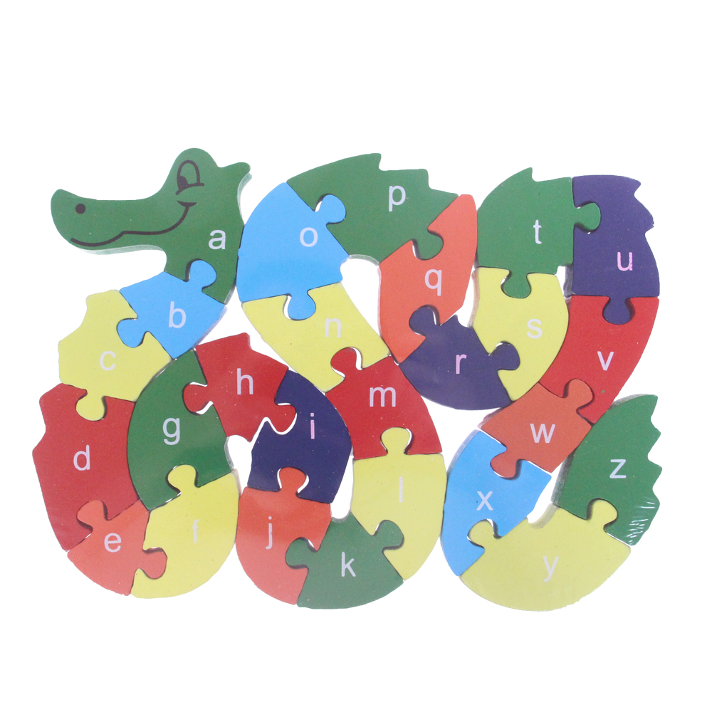 Vzdělávací dřevěné puzzle had var.3 - náhľad 2