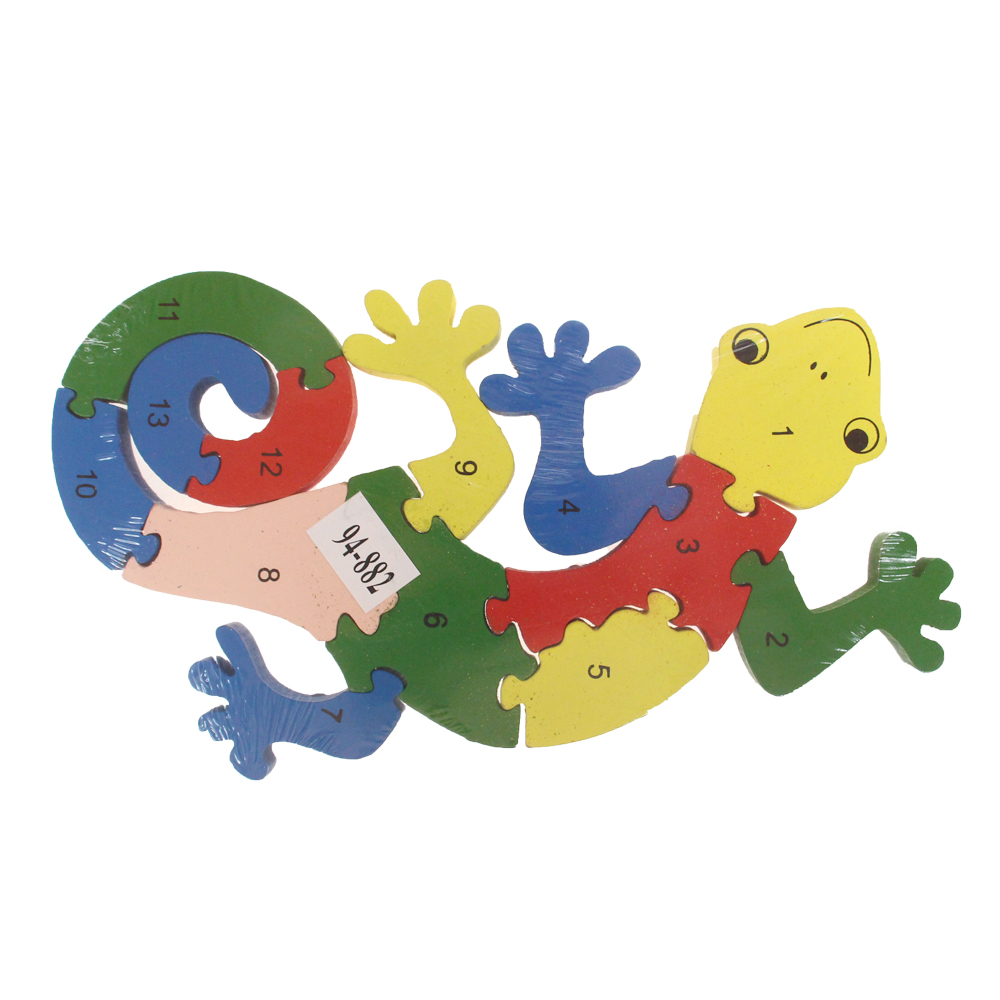 Vzdělávací dřevěné puzzle ještěrka - náhľad 2