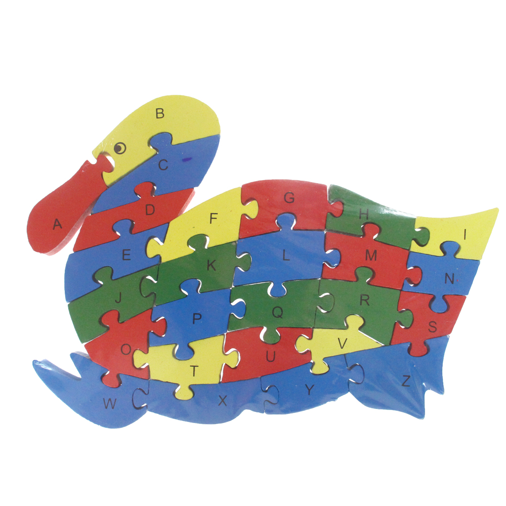 Vzdělávací dřevěné puzzle kachna - náhľad 1