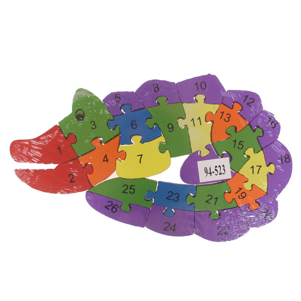 Vzdělávací dřevěné puzzle krokodýl var.2 - náhľad 1