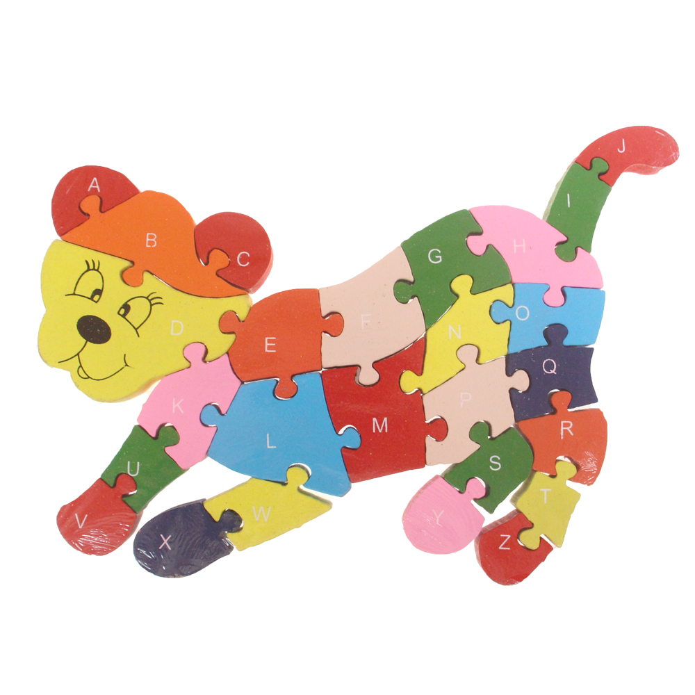 Vzdělávací dřevěné puzzle lvíček - náhľad 2