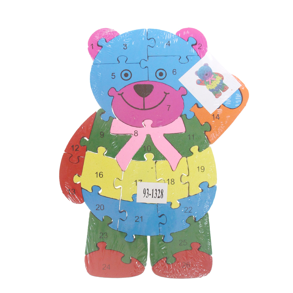 Vzdělávací dřevěné puzzle méďa - náhľad 2