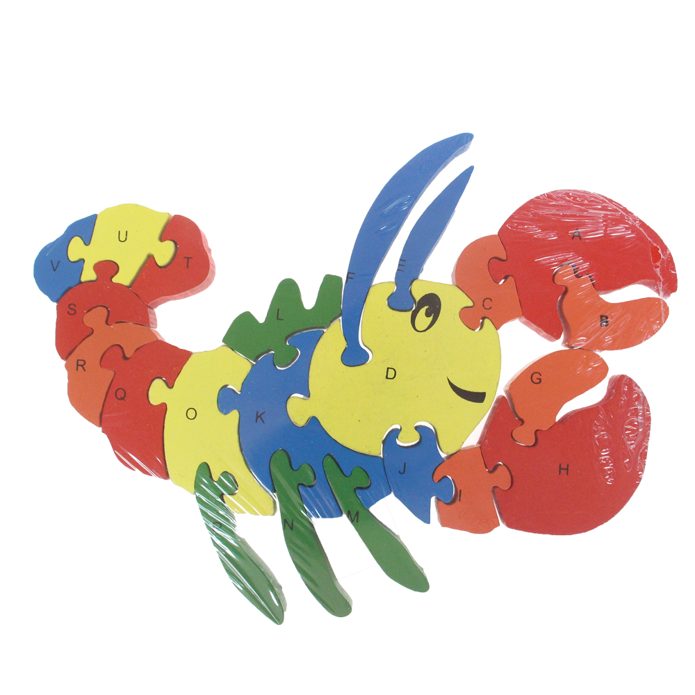 Vzdělávací dřevěné puzzle rak - náhľad 1