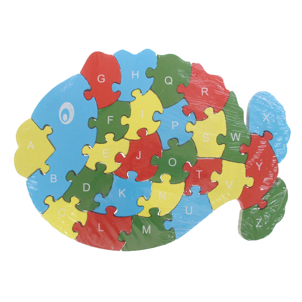 Vzdělávací dřevěné puzzle ryba - náhľad 1
