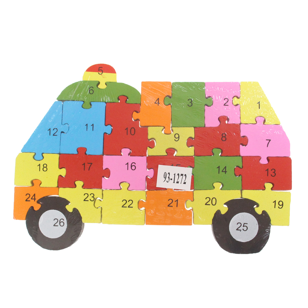 Vzdělávací dřevěné puzzle sanitka - náhľad 2