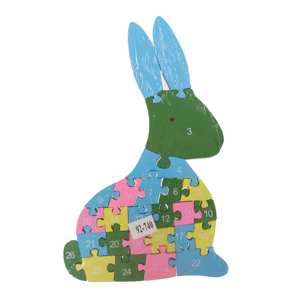 Vzdělávací dřevěné puzzle zajíc var.2 - náhľad 2