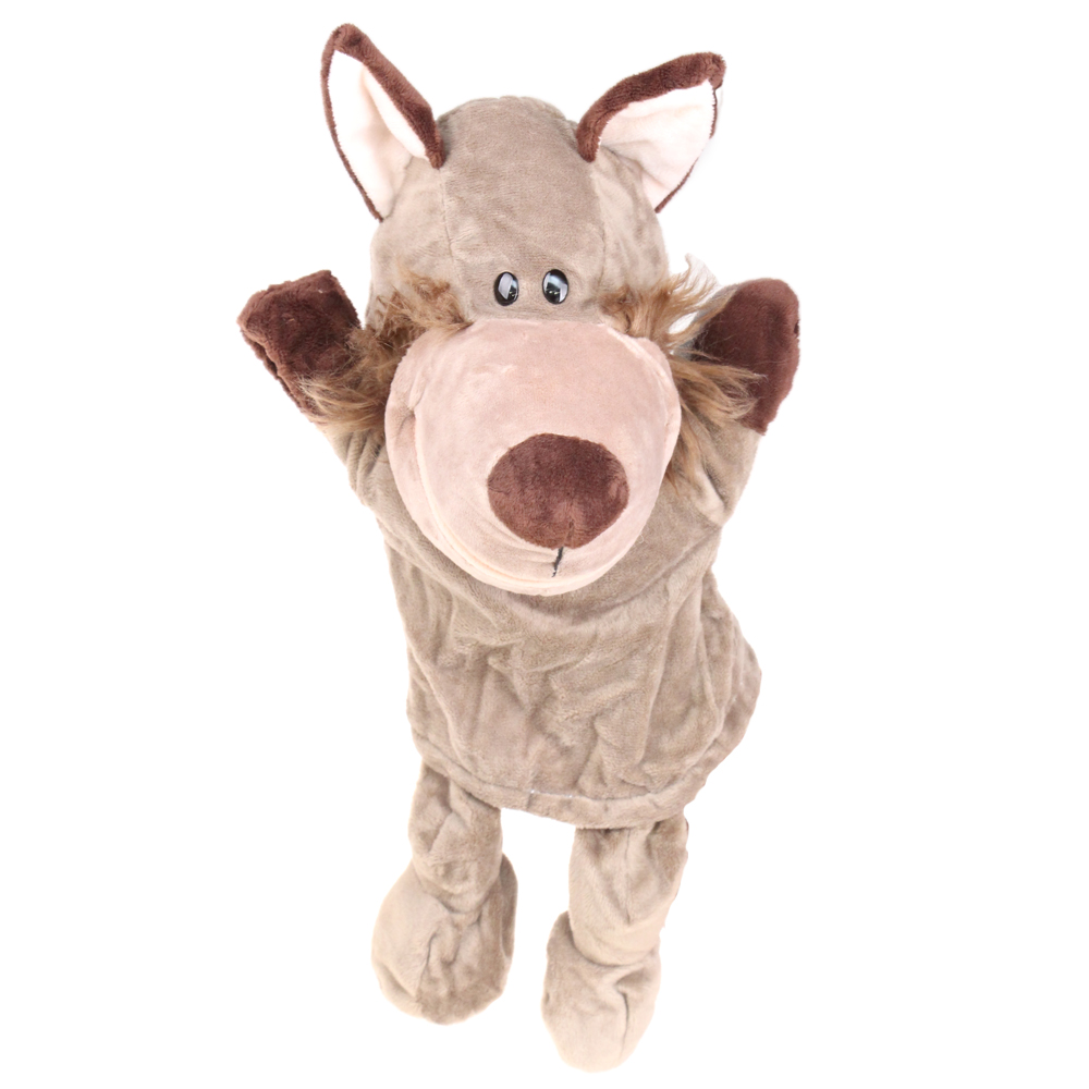 Plyšový maňásek s nohama na ruku vlk - náhľad 2