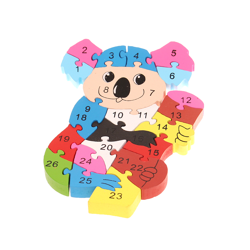 Vzdělávací dřevěné puzzle koala - náhľad 1