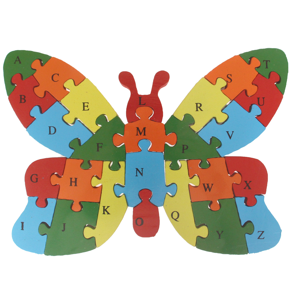 Vzdělávací dřevěné puzzle mix 10ks - náhľad 3