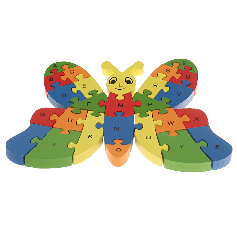 Vzdělávací dřevěné puzzle motýl - náhľad 2