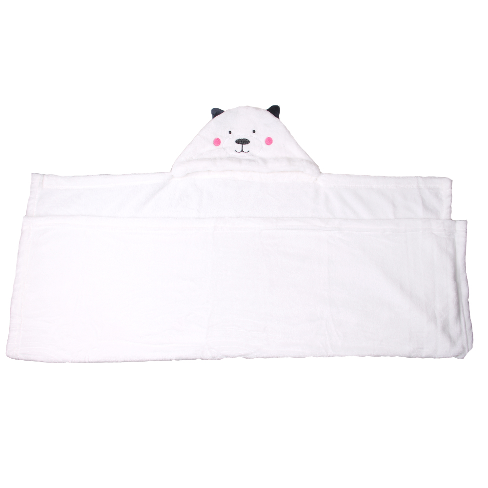 Dětská deka Happy Baby bílá – medvídek s tváří - náhľad 2