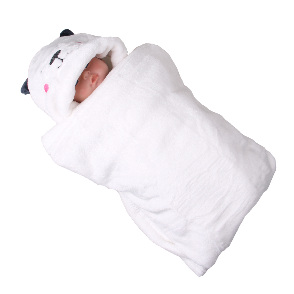 Dětská deka Happy Baby bílá – medvídek s tváří - náhľad 3