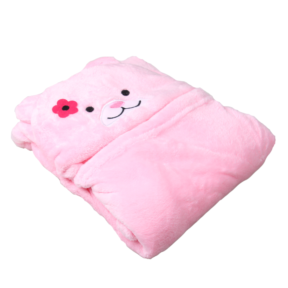 Dětská deka Happy Baby růžová – medvídek s kytičkou - náhľad 2