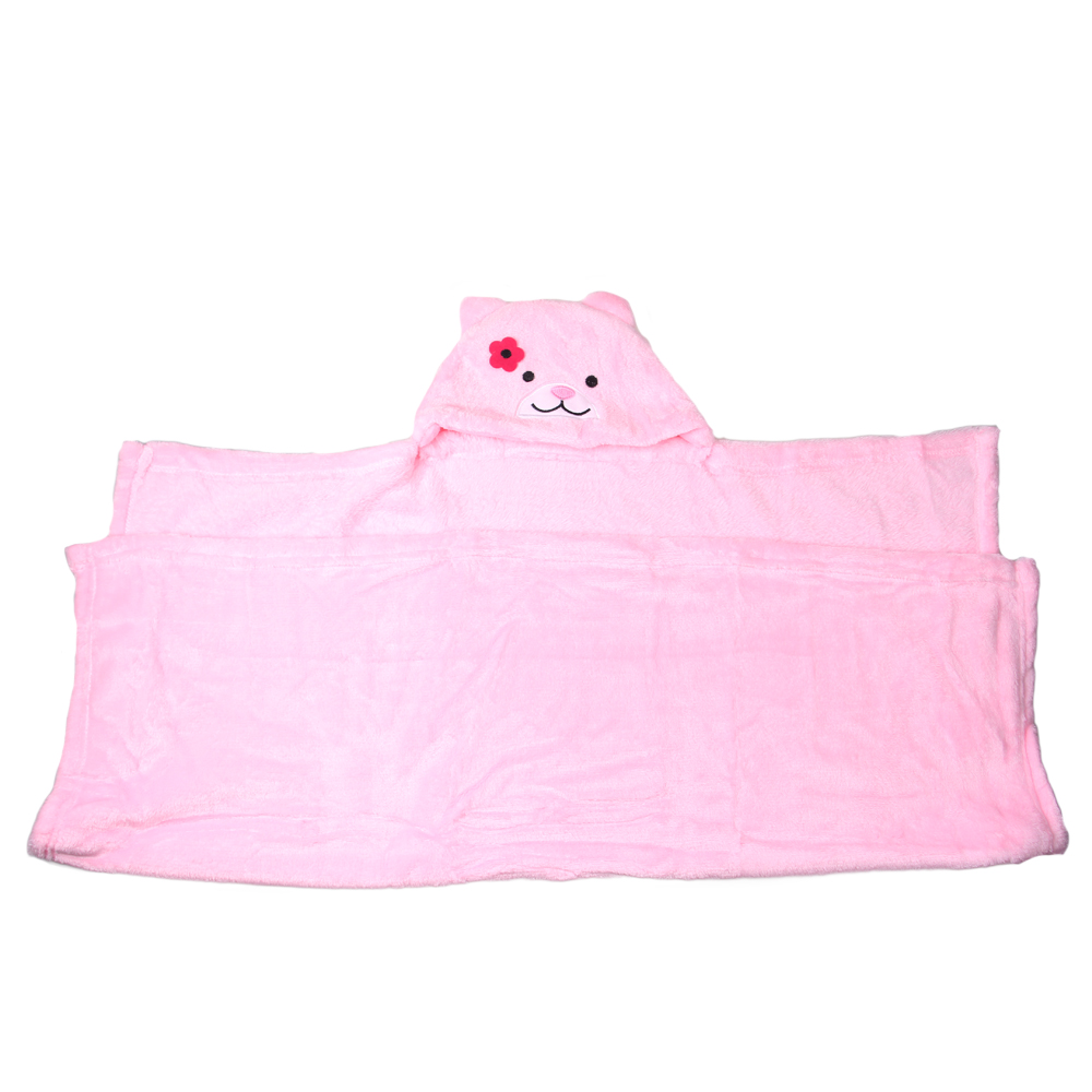 Dětská deka Happy Baby růžová – medvídek s kytičkou - náhľad 3