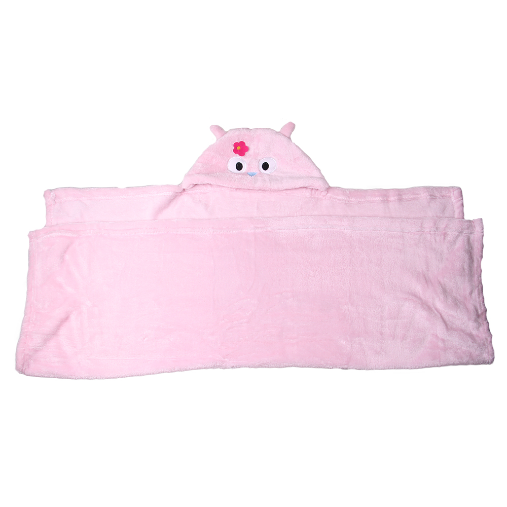 Dětská deka Happy Baby růžová – sova s kytičkou - náhľad 2