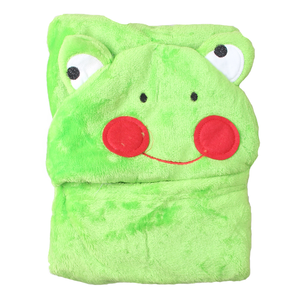Dětská deka Happy Baby zelená – žabička s tváří - náhľad 1