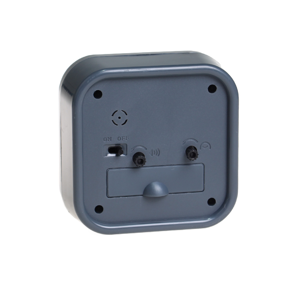 Budík na baterie šedý - náhľad 2