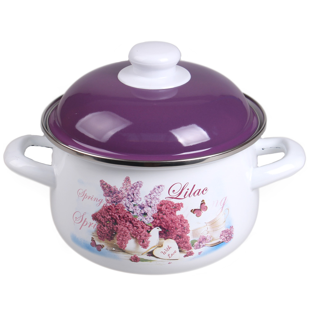 10-dílná sada smaltovaných hrnců šeřík - náhľad 2