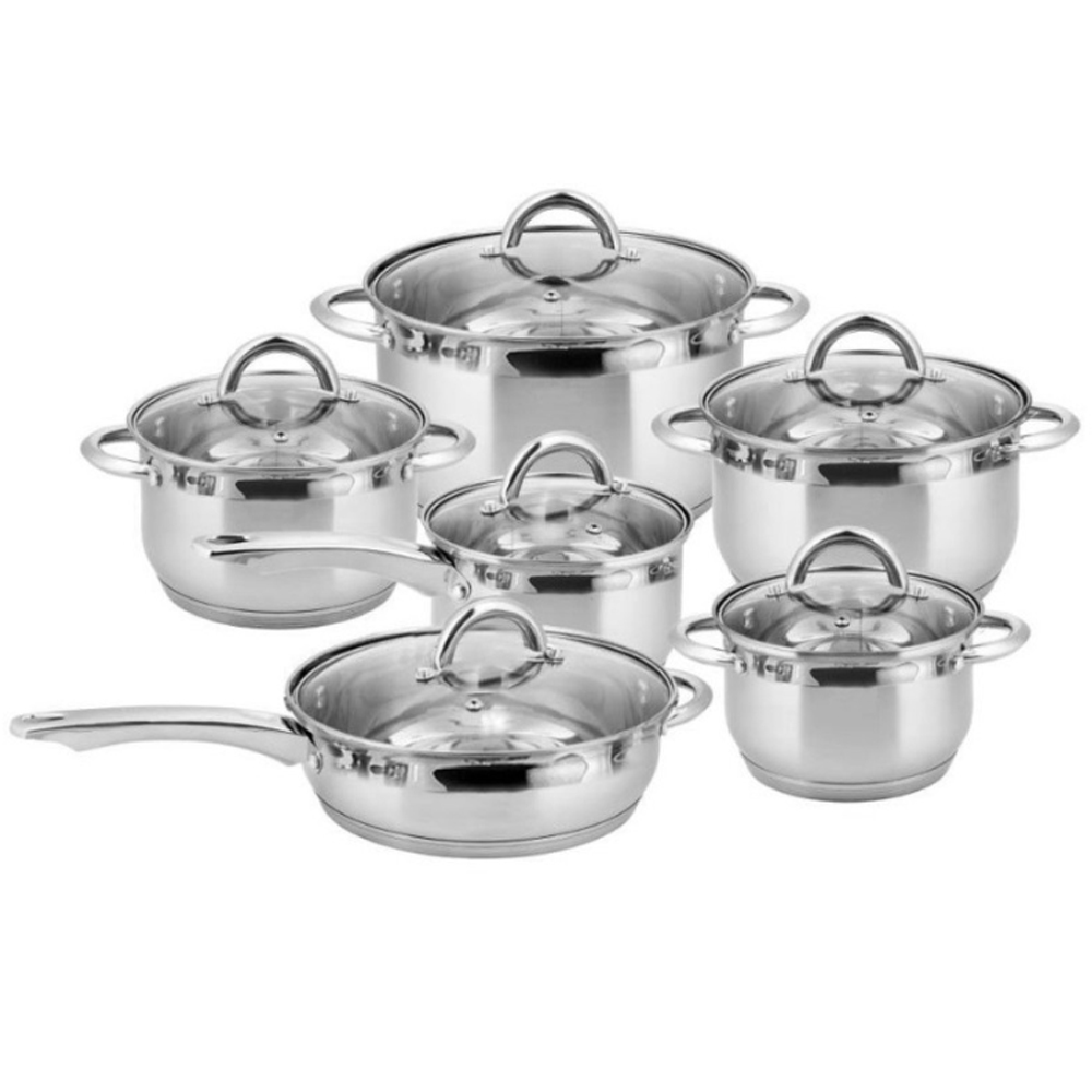 12-dílná sada hrnců z nerezové oceli EH-9013 - náhľad 1