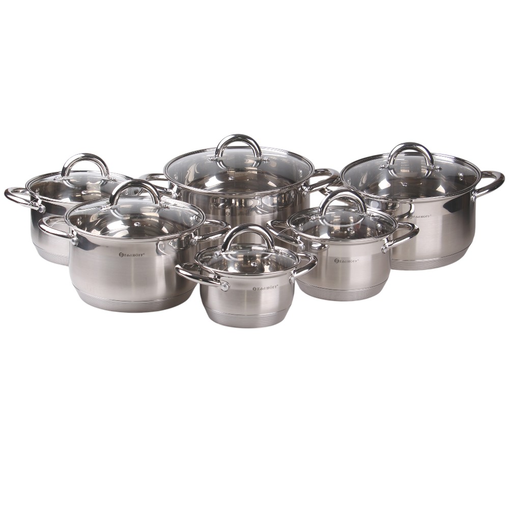 12-dílná sada hrnců z nerezové oceli EH-9099 - náhľad 1