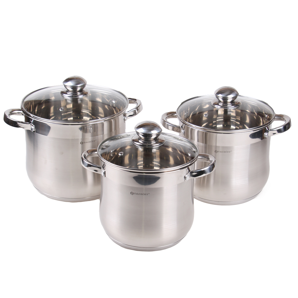 6-dílná sada hrnců z nerezové oceli EH-9093 - náhľad 1