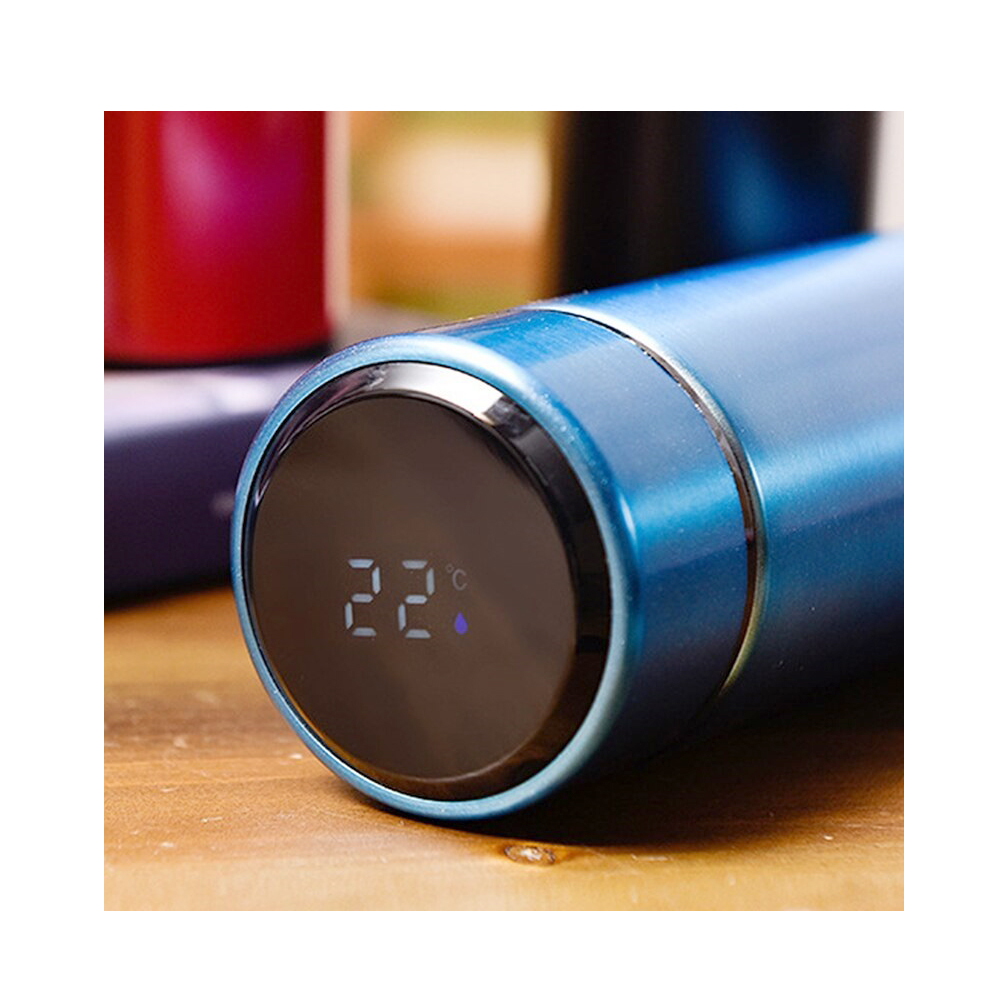 Nerezová termoska s LED displejem modrá - náhľad 4