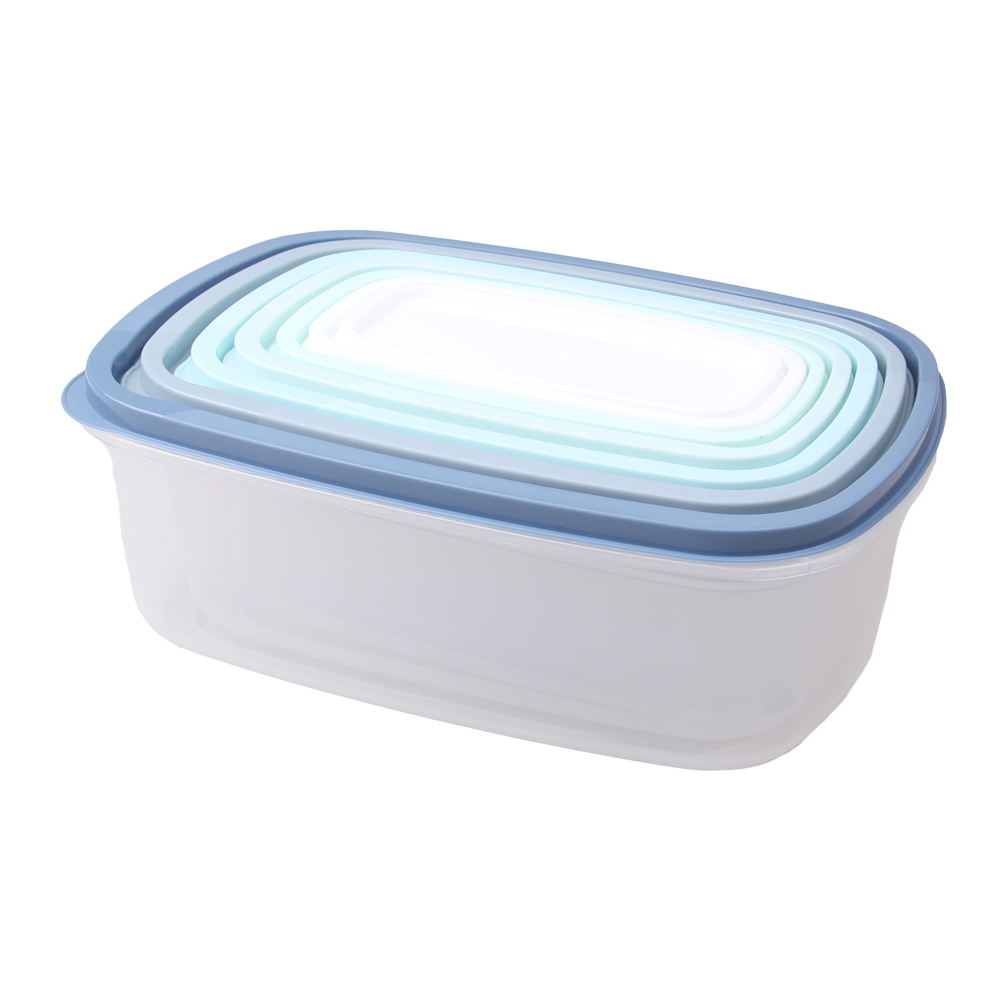 Set 7 kusů plastových dóz s víky - náhľad 2