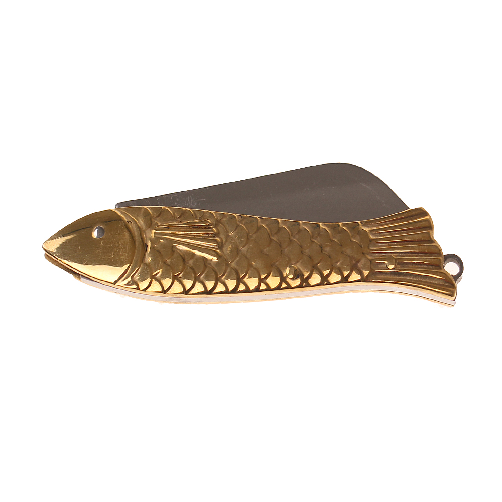Nůž kapesní skládací rybička zlatá - náhľad 1