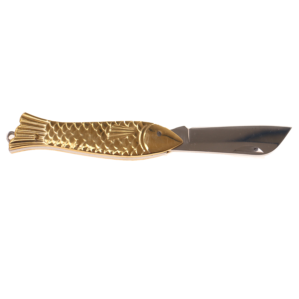 Nůž kapesní skládací rybička zlatá - náhľad 2