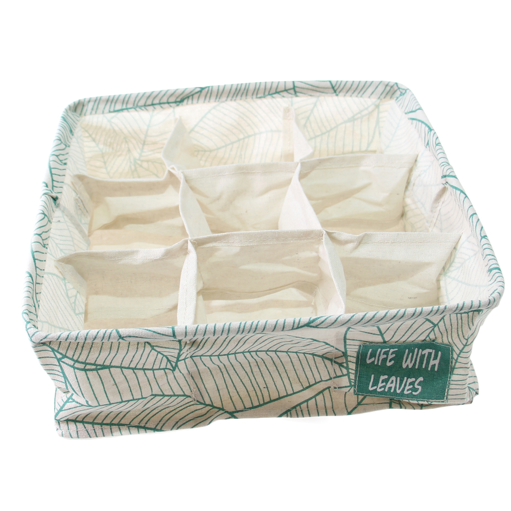 Skládací organizér do skříně bílozelený - náhľad 1