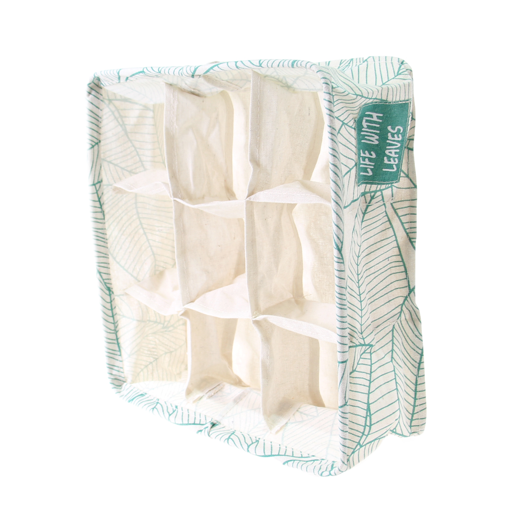 Skládací organizér do skříně bílozelený - náhľad 3