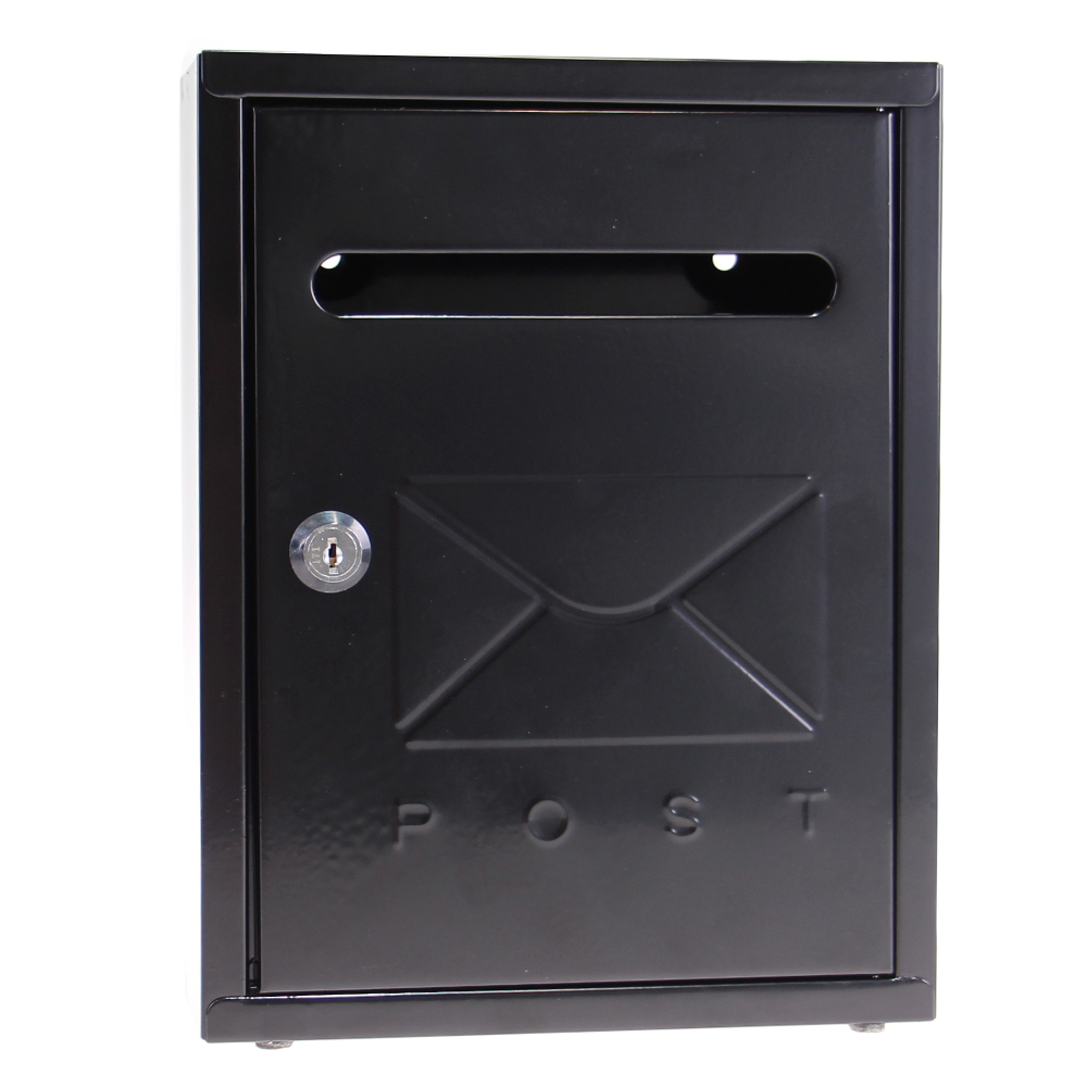 Kovová poštovní schránka černá - náhľad 1