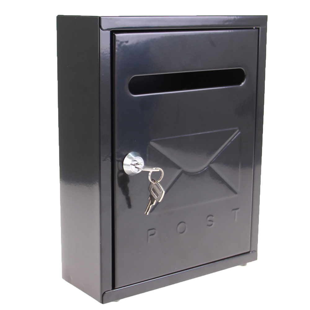 Kovová poštovní schránka černá - náhľad 5