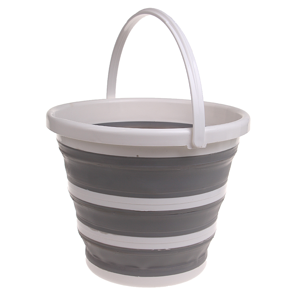 Skládací kbelík šedý - náhľad 3