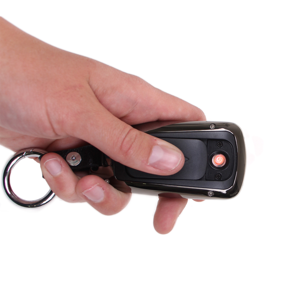 USB zapalovač klíč od auta černý - náhľad 2