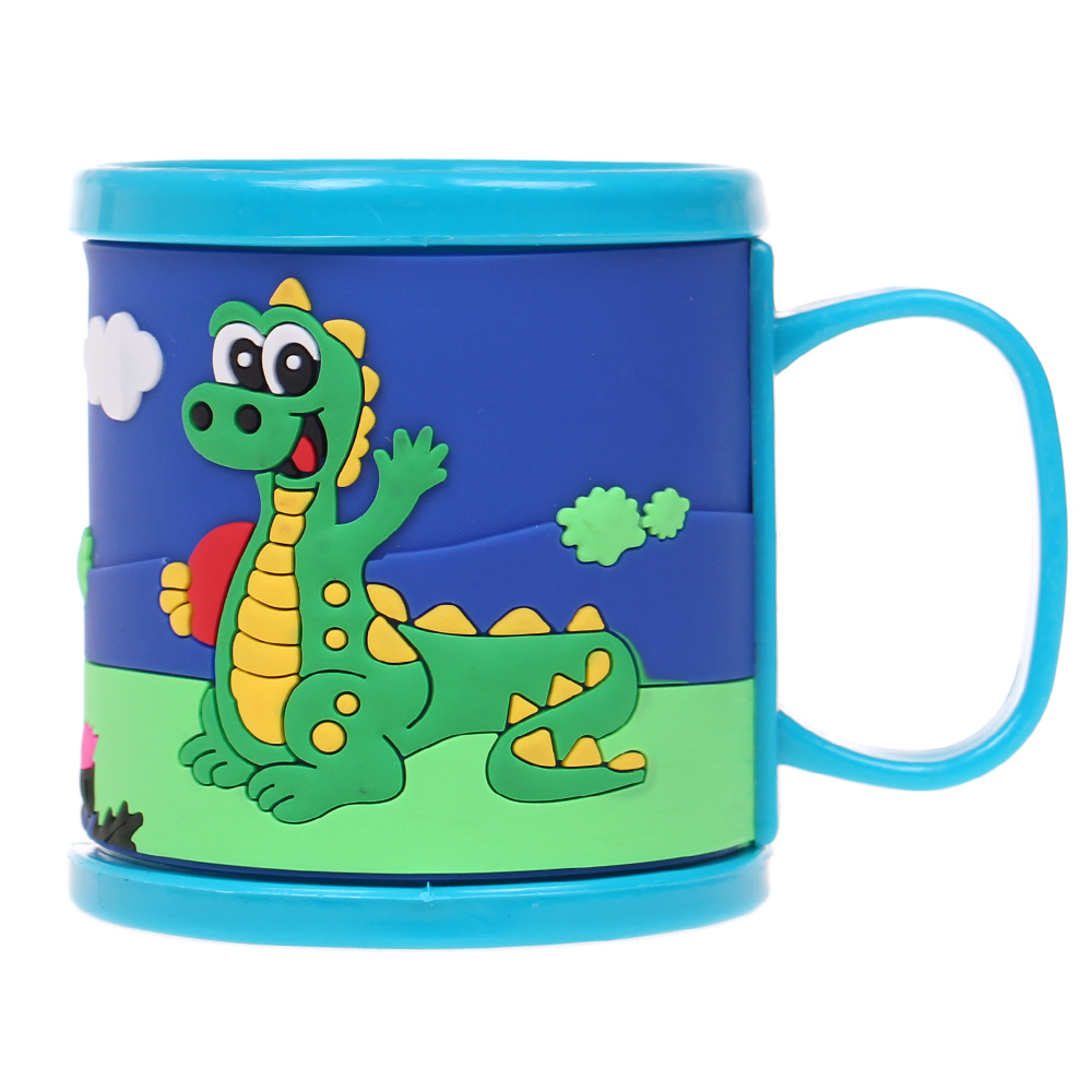 Hrnek dětský plastový (modrý s krokodýlem) - náhľad 1