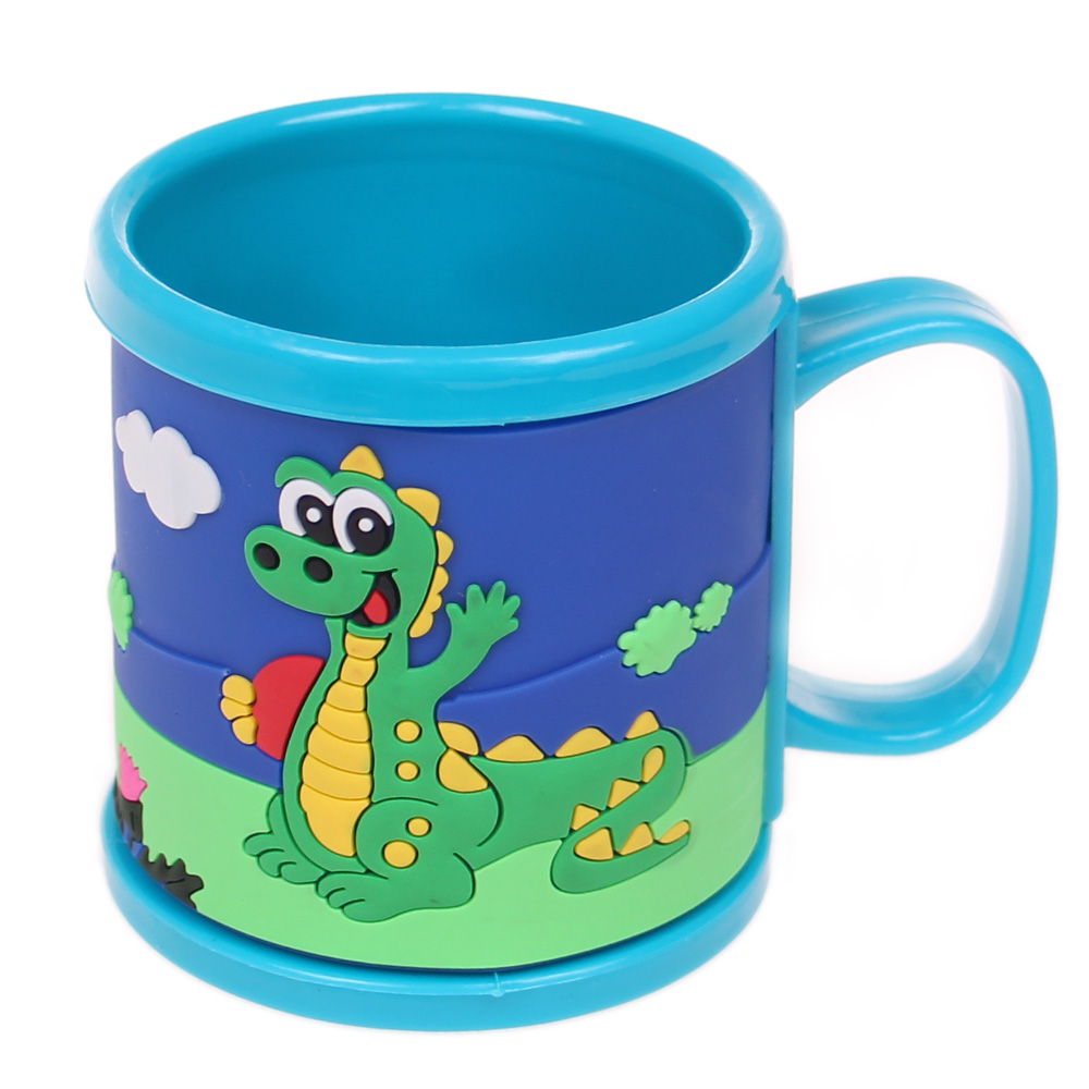 Hrnek dětský plastový (modrý s krokodýlem) - náhľad 3